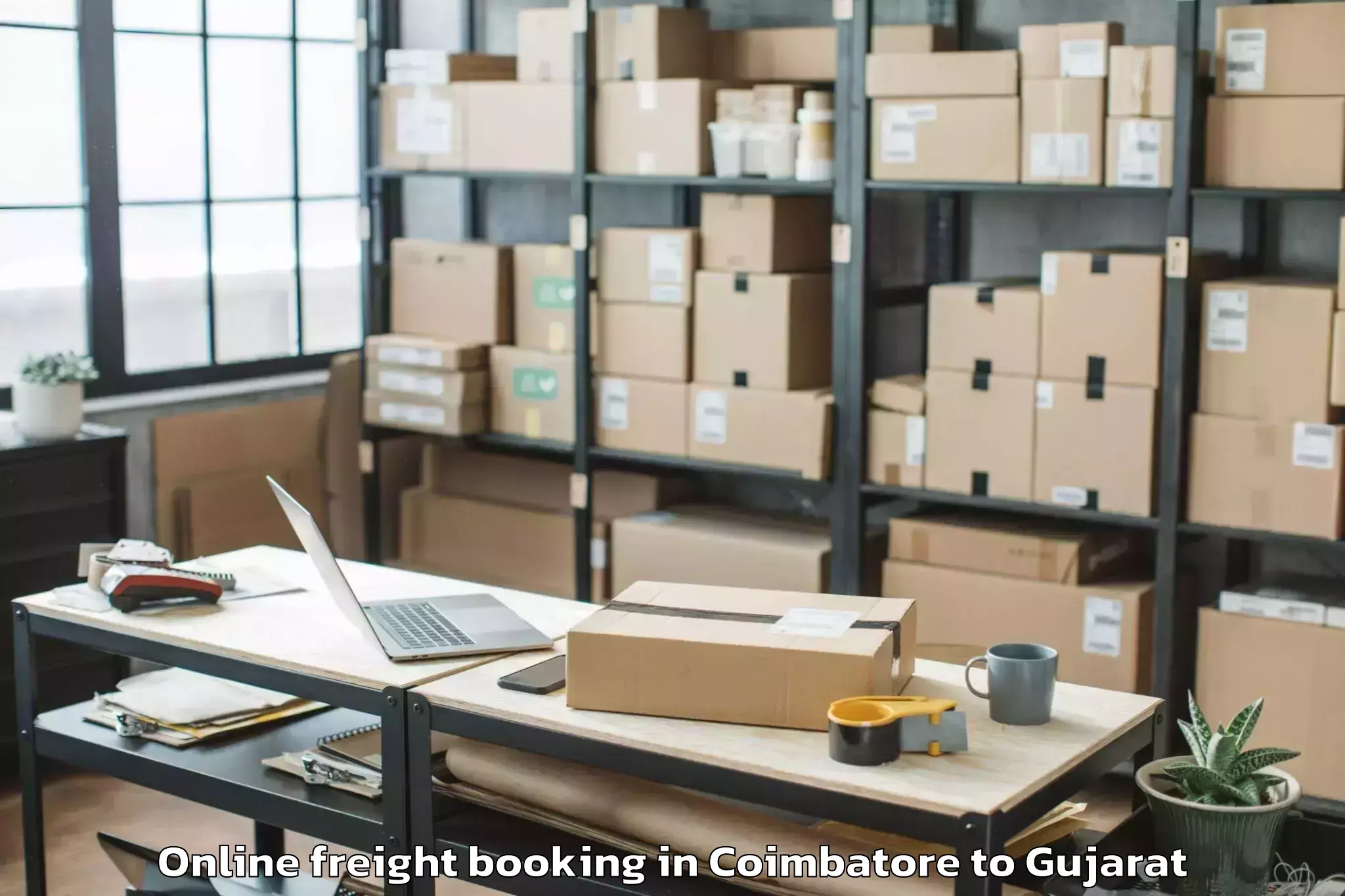 Quality Coimbatore to Jamjodhpur Online Freight Booking